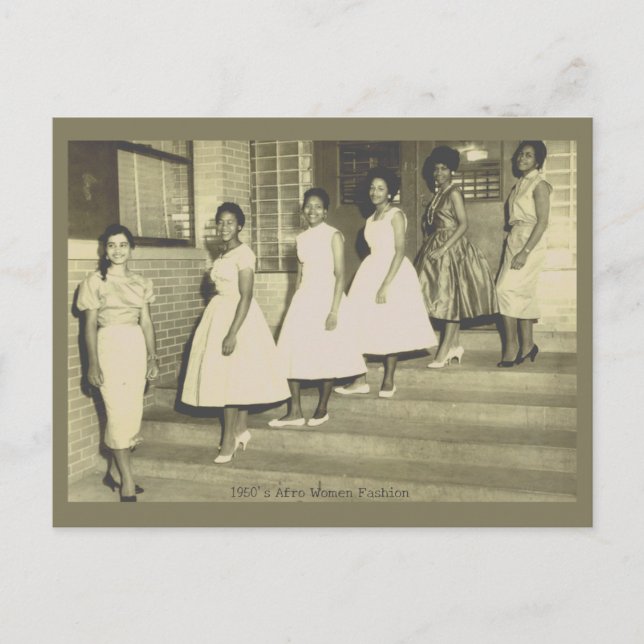 6 Schwarze Schönheiten der Mode-Postkarte aus den  Postkarte (Vorderseite)
