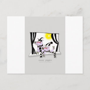 6 Schweine Postkarte