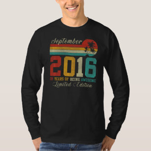 6. September Alt Vintag 2016 6. Geburtstag T-Shirt