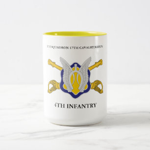 6. SQUADRON 17. CAVALRY RECON 4. INFANTRY  ZWEIFARBIGE TASSE