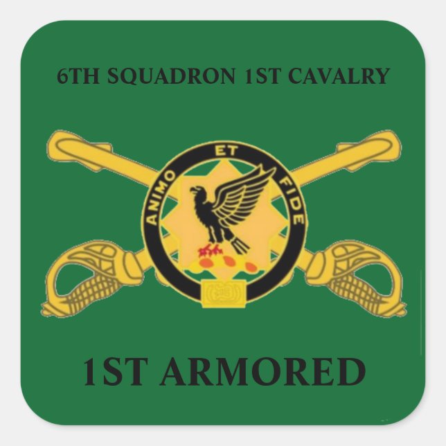 6. SQUADRON 1. CAVALRY 1. ARMORED STICKERS (Vorderseite)