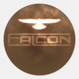 6 Stickers en vinyle Falcon 3"