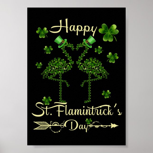 6 Süße Patrick Geschenk Glücklicher St Flamintrick Poster (Vorne)