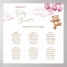6 Tabelle Babyduschkarte druckbar Poster