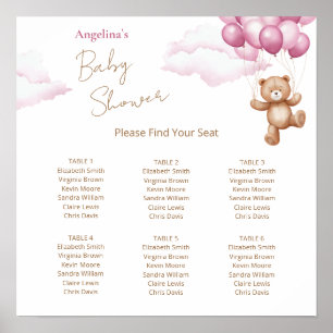 6 Tabelle Babyduschkarte druckbar Poster