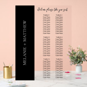 6 Tabelle Elegante moderne Hochzeitssitzkarte Acrylschild