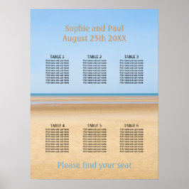 6 Tabelle für Hochzeiten am Tisch Poster
