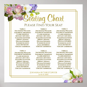 6 Tableau Pastel Floral Printemps de mariage Table