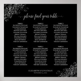 6 Tafelsilberne Hochzeitskarte Poster