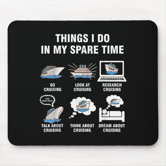 6 Things I Do In My Spare Time - Cruising Lovers  Mousepad (Vorne)