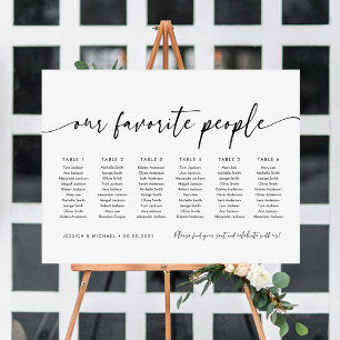 6 Tische Der Sitzplan Unserer Lieblingsleute Poster