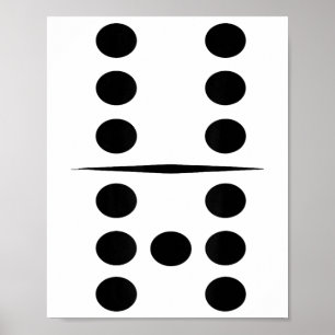6 und 7 Domino-Kachel Lustige Gruppe 67 Dominos Ko Poster