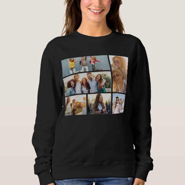 6 Vorlage für FotoCollage personalisieren Sweatshirt (Vorderseite)