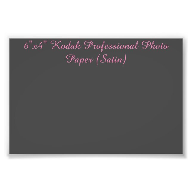 6"x4" Kodak Beruflich Foto Paper (Satin) (Vorne)