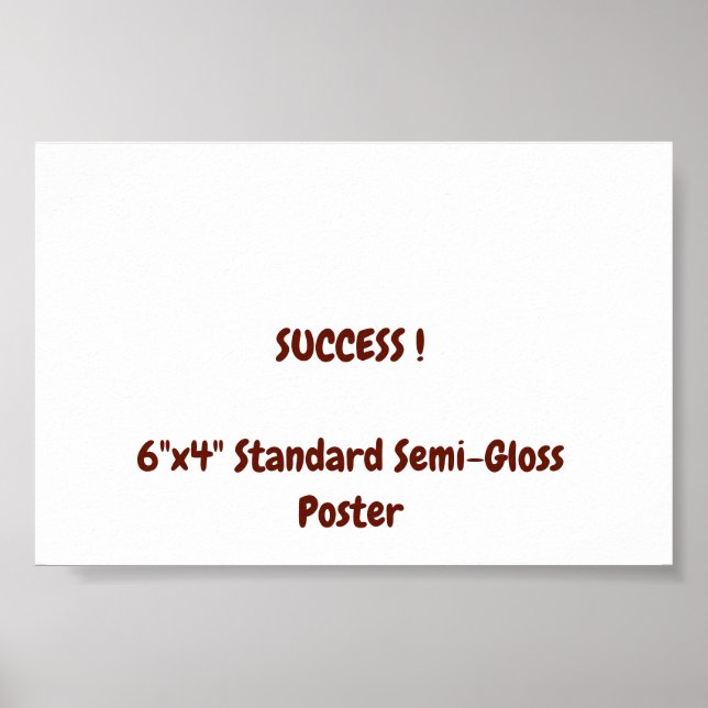 6"x4" Standardposter halbmatt Poster (Vorne)