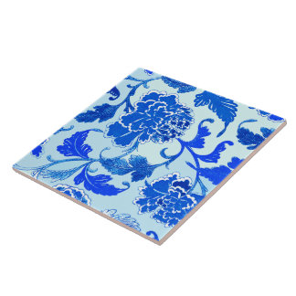 (6" X 6") carreau de céramique floral et grand