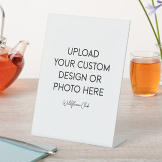 6" X 8" Plastic Pedestal Stand Sign Sockelschild