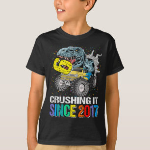 6 Zerkleinerung seit 2017 Monster Truck Dinosaur 6 T-Shirt