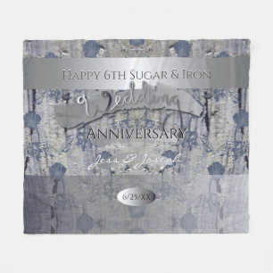 6. Zucker und Eisen Hochzeitstag Fleece Blanket
