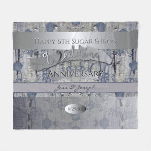 6. Zucker und Eisen Hochzeitstag Fleece Blanket