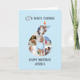 6e anniversaire Carte photo