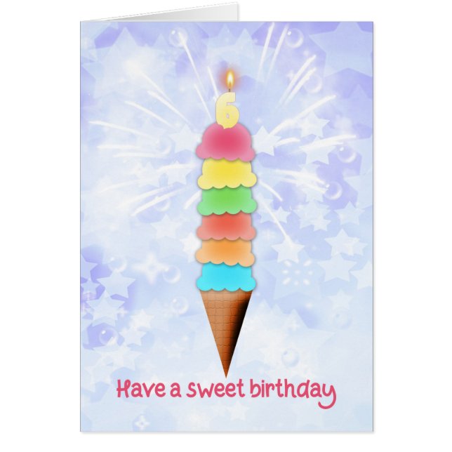 6e anniversaire Crème glacée géante (Devant)