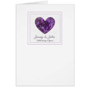 6e anniversaire de la mariage de fer Coeur pourpre