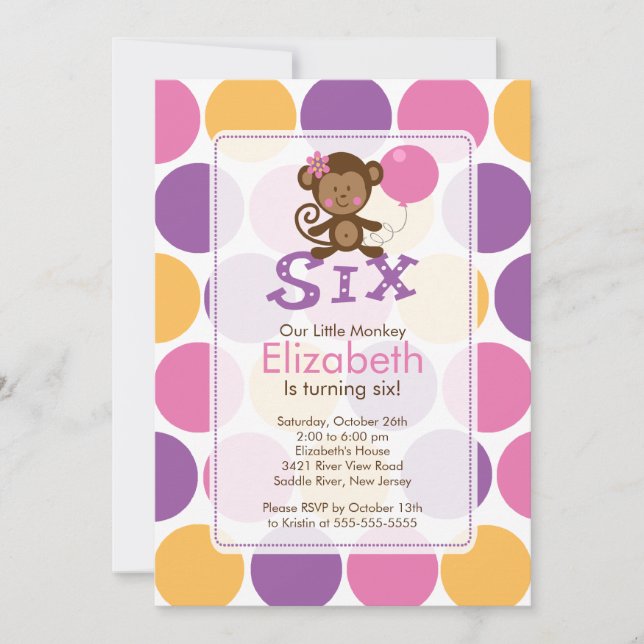 6e anniversaire Invitation d'anniversaire du petit (Devant)