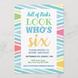 6e anniversaire Invitation Sayings