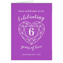 6e anniversaire mariage améthyste carte personnali