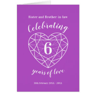 6e anniversaire mariage améthyste carte personnali