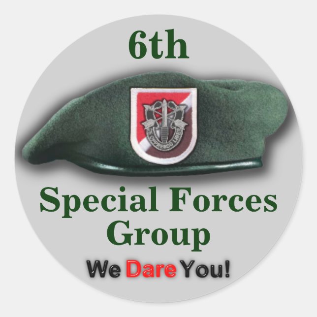 6e Sticker pour les vétérans des forces spéciales  (Devant)