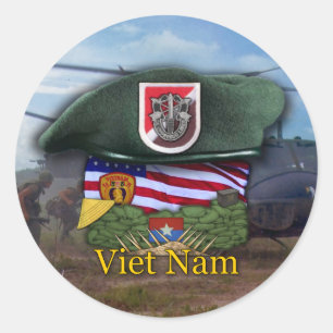 6ème Autocollant du Vietnam de bérets verts de