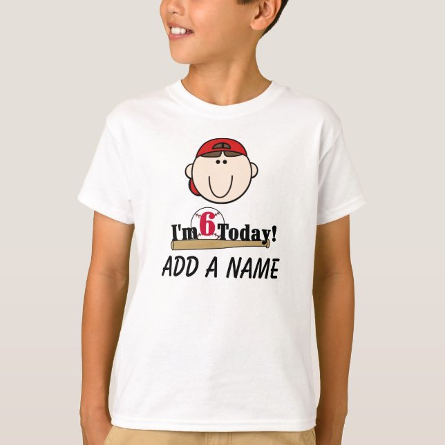 6ème T-shirt personnalisé d'anniversaire de (Devant)