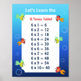 6er-Reihe Poster für Kinder | Ozean-Mathematik