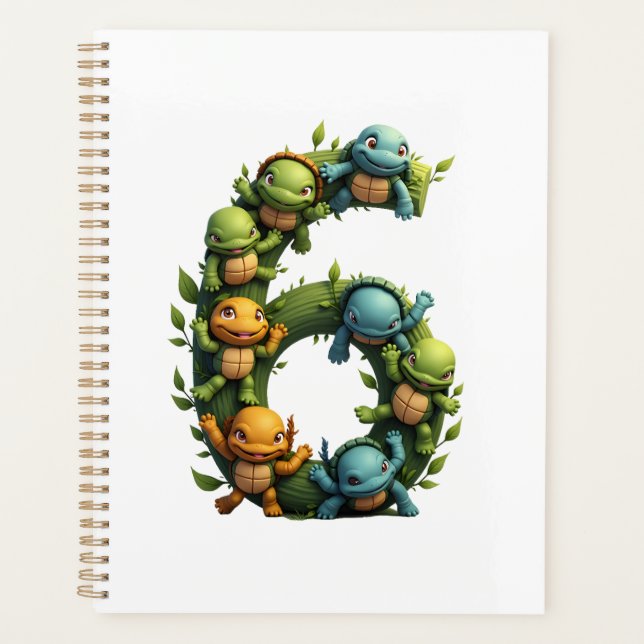 6th Birthday Sea Turtle Tortoise Theme Party 6 Yea (Devant)