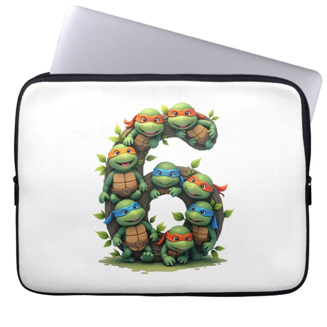 6th Birthday Sea Turtle Tortoise Theme Party 6 Yea Laptopschutzhülle (Vorderseite)