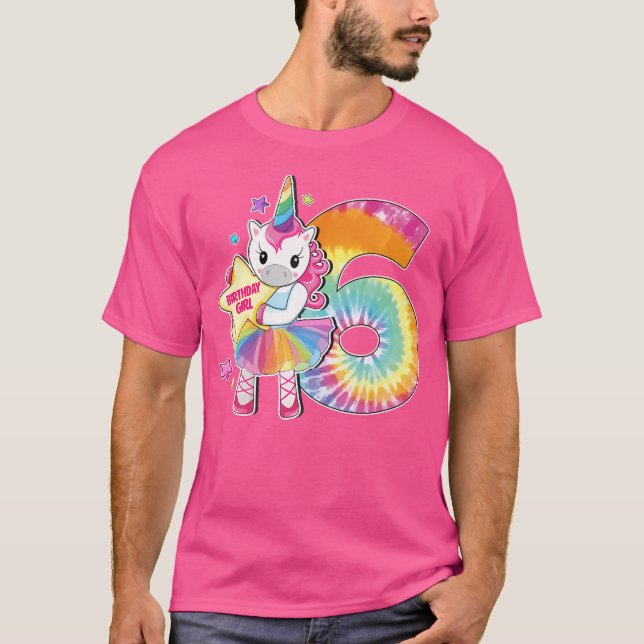 6Th Birthday Unicorn Shirt Gift For Girls Age 6 Ti (Vorderseite)