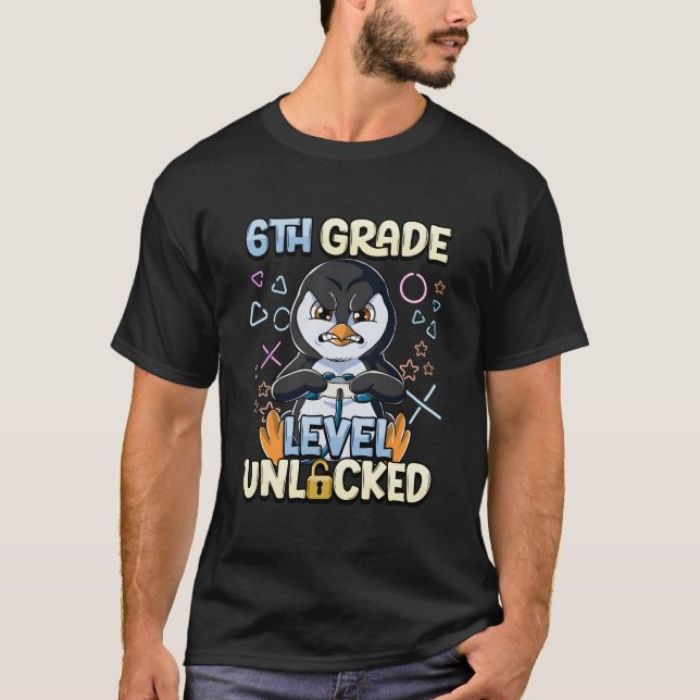 6Th Grade Level Unlocked T-Shirt (Vorderseite)