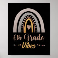 6th Grade Vibes Rainbow Sixth Grade Back to School