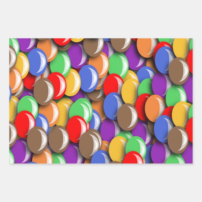 6th Wedding Anniversary Candy Geschenkpapier Set (Vorderseite)