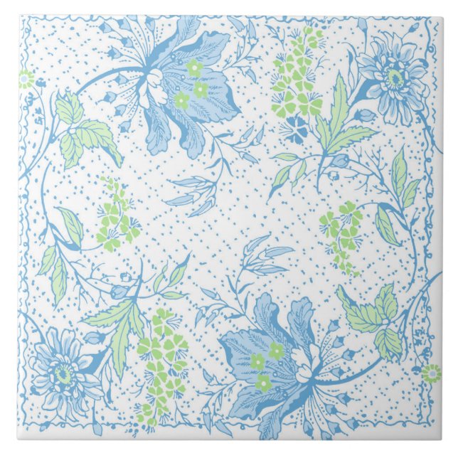 6x6 Damsel Floral Tile Fliese (Vorderseite)