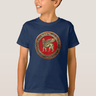 [700] Assyrian Winged Lion - Gold Lamassu T-Shirt