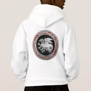 [700] Isländischer Drache, Landvættir [Silver] Hoodie