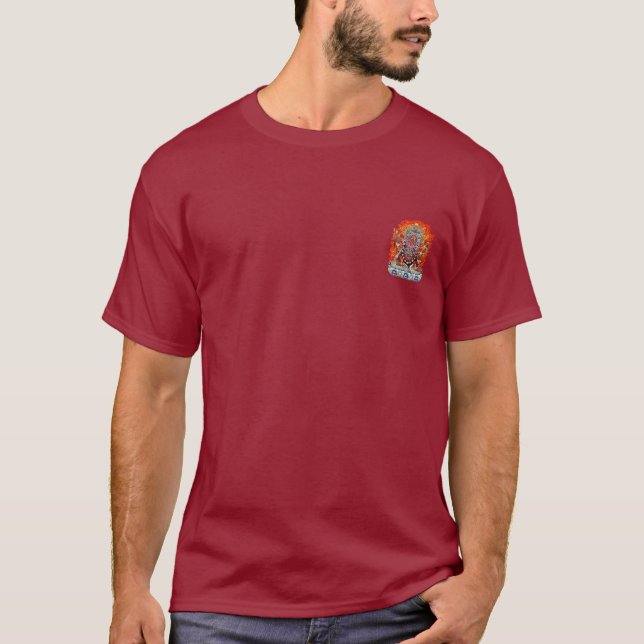 [700] Tibetischer Thangka - Wrathful Deity Hayagri T-Shirt (Vorderseite)