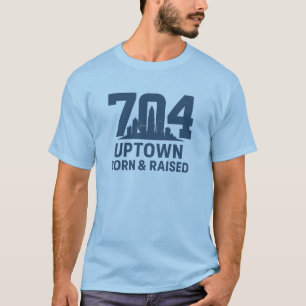 704 Uptown Charlotte Skyline - Geboren & Hochkönig T-Shirt