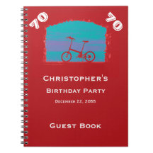 70., 75. Geburtstagsparty Gästebuch, Red Bicycle
