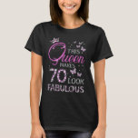 70 and Fabulous 70 Year Old Gift 70th Birthday Gir T-Shirt<br><div class="desc">70 and Fabulous 70 Year Old Gift 70th Birthday Girls Women</div>