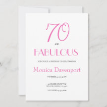 70 and Fabulous 70th Birthday Party