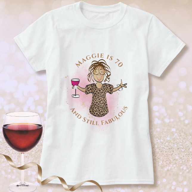 70 and Fabulous Funny Cartoon 70th Birthday Ethnic T-Shirt (Von Creator hochgeladen)
